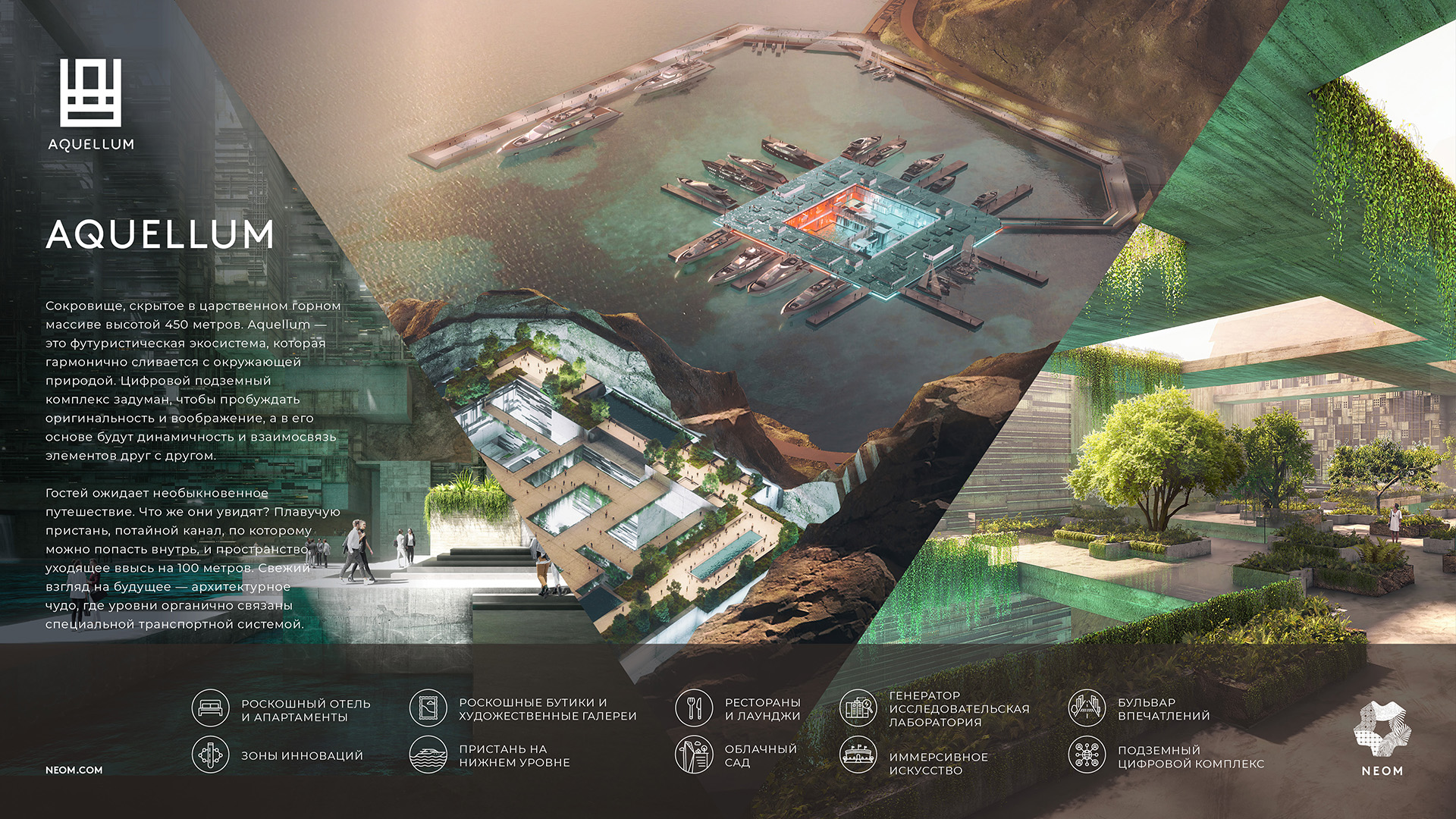 : Изображение, представляющее информацию о будущей экосистеме Аквеллума