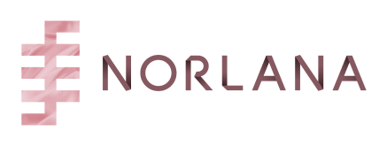 ピンクの Norlana ロゴ