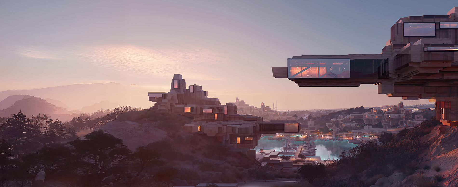 Background for the Norlana Community near the beach