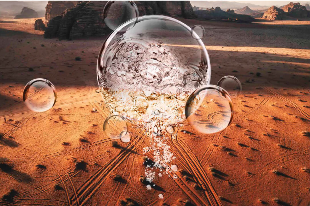 water innovation bubbles desert