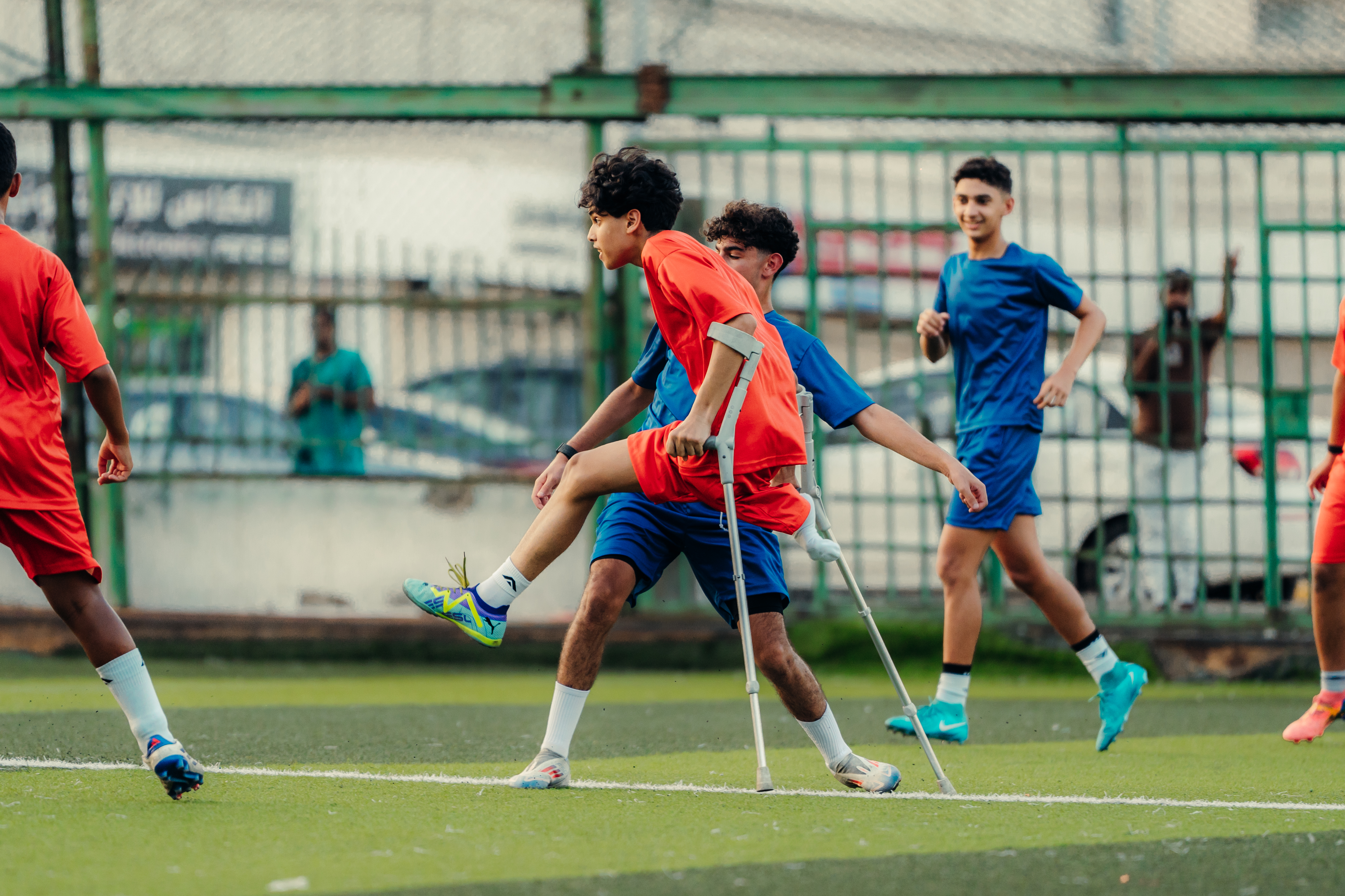 People playing football