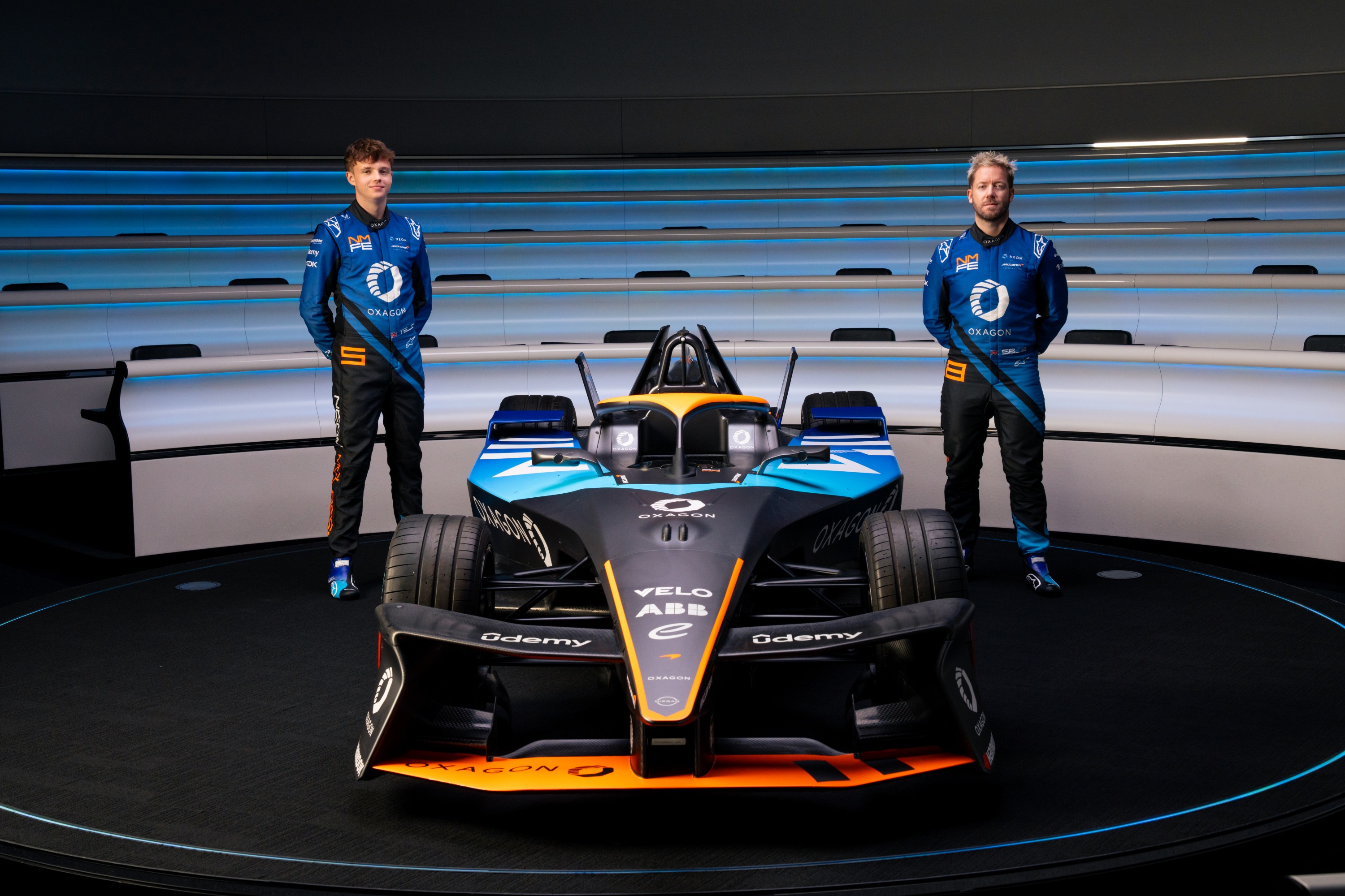 McLaren racers Jake Hughes and Sam Bird 